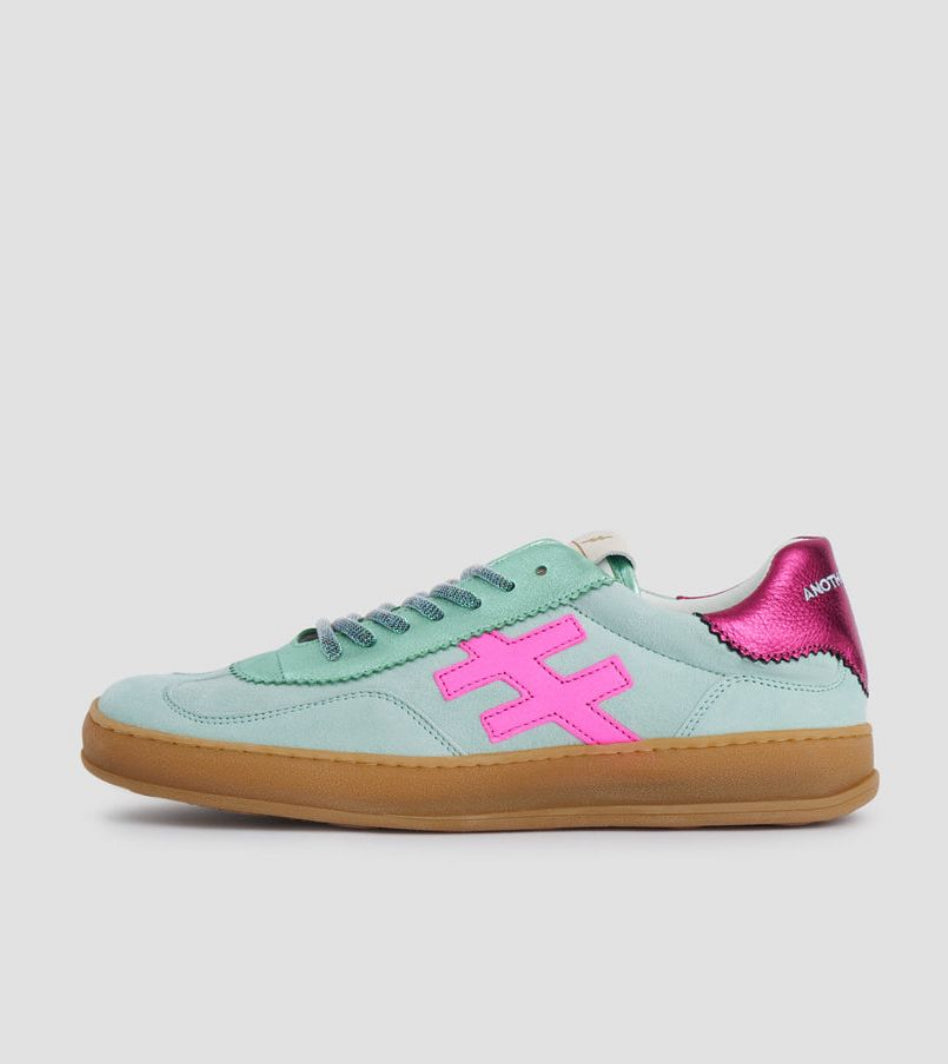 ANOTHER TREND Mint and Cerise Pink Trainer Generous Fit