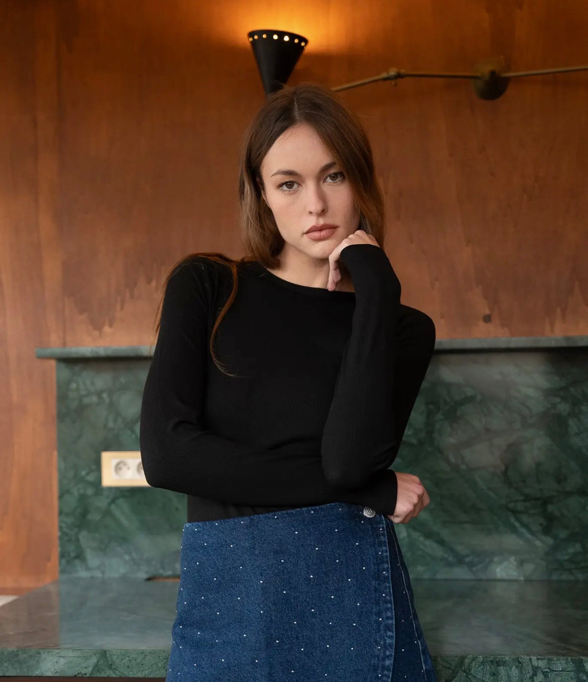 Anna - Black Long Sleeve T-Shirt