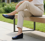 Wonders - C-33100 Navy Patent Wedge Pump