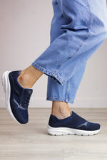 G Comfort - S-1623L Navy Pref Tex Trainer