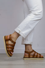 Carmela - 163030 Tan Gladiator Sandal
