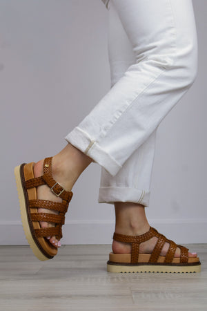 Carmela - 163030 Tan Gladiator Sandal