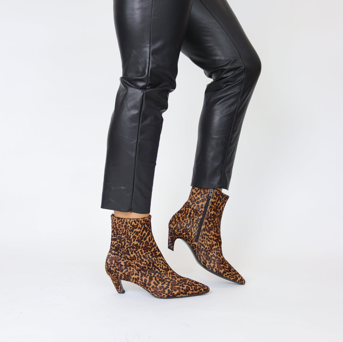 Ash - Vicky Leopard Kitten Heel Boot
