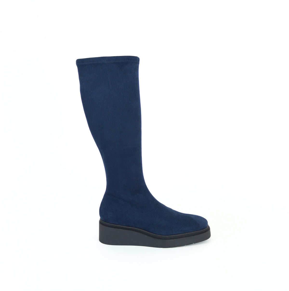 Miss Elastic - 77360 Navy Flatform Sock Boot
