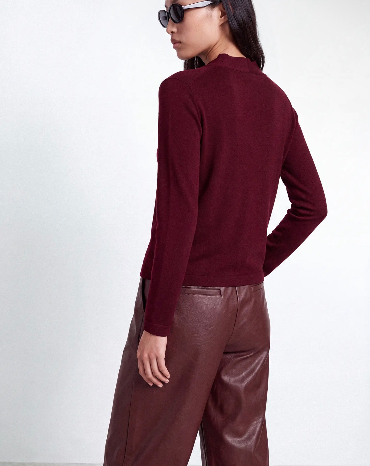 Anna - Burgundy Bow Jumper