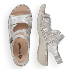 Remonte - D7647 Silver Velcro Sandal