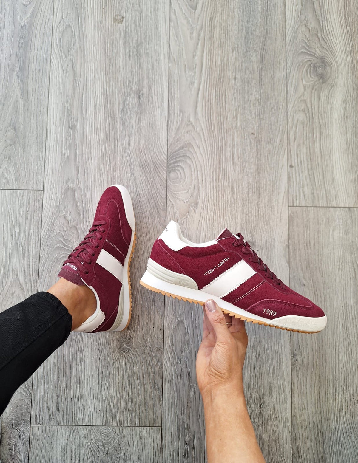 Teddy Smith - 120319 Burgundy Retro Trainer