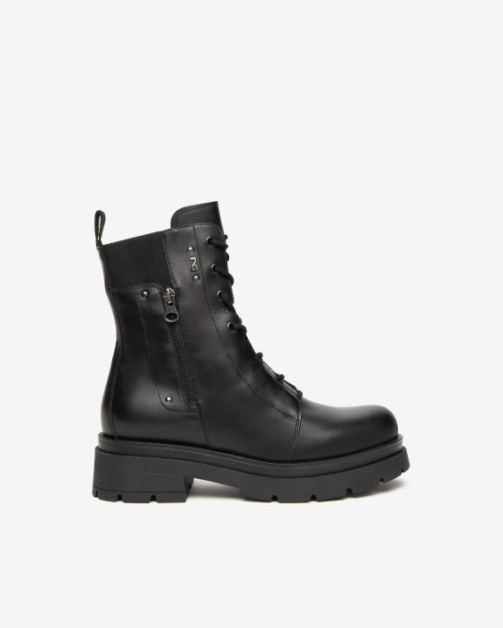 NeroGiardini - I514783D Black Zip Biker Boot