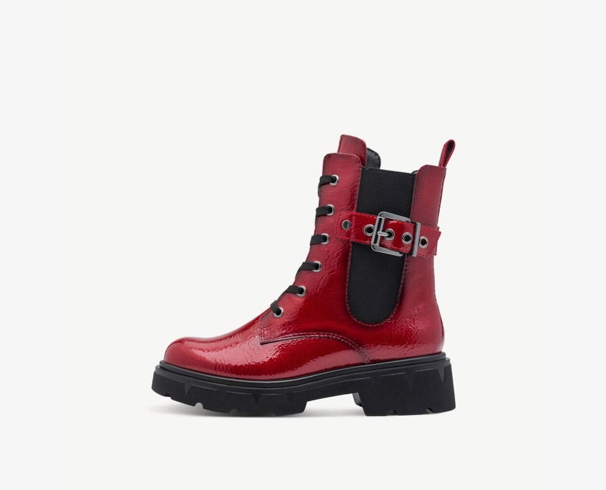 Marco Tozzi - 25249 Red Patent Doc Boot