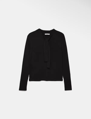 Anna - Black Bow Jumper