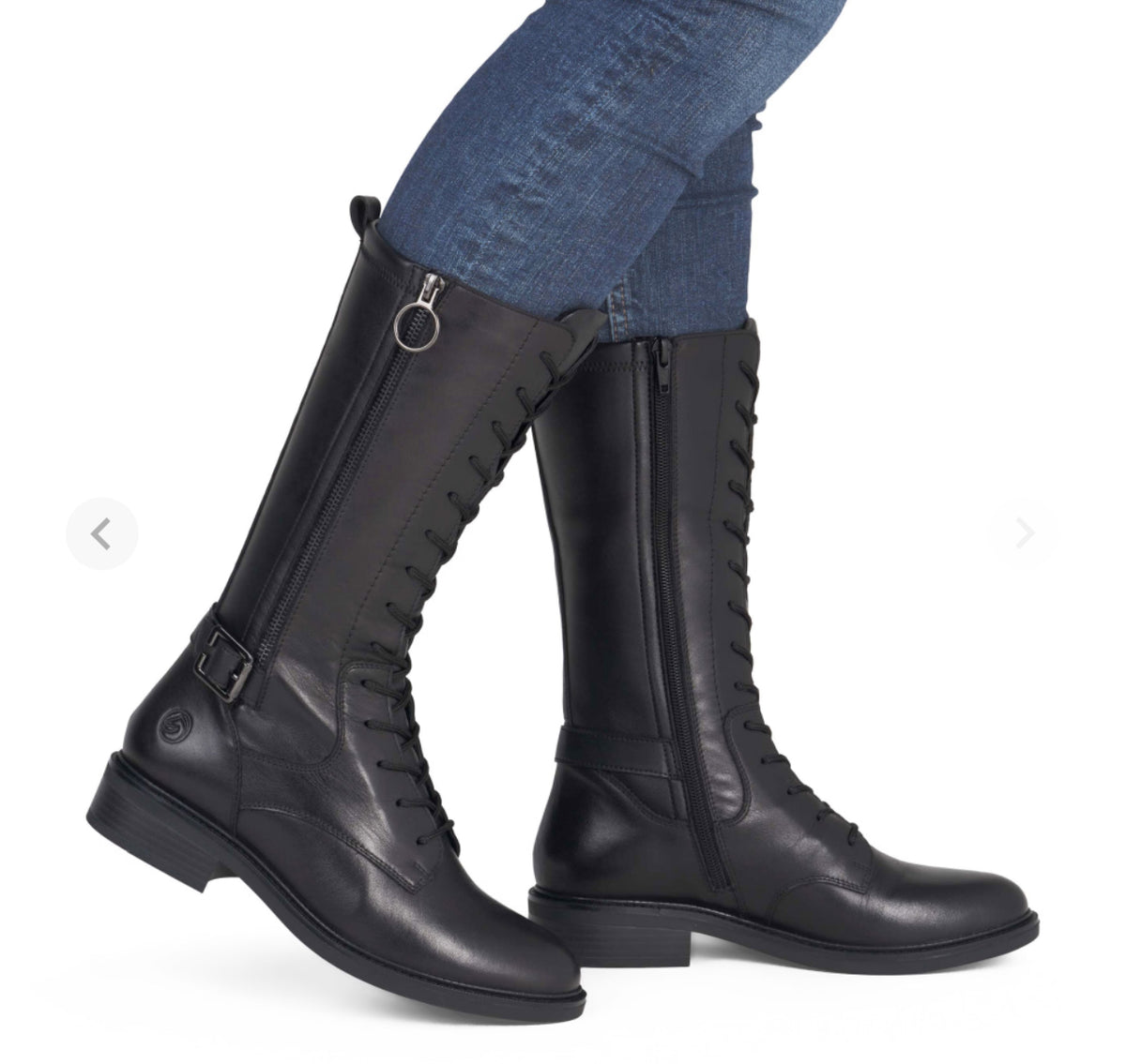 Remonte - D2W71 Black Mid Calf Boot