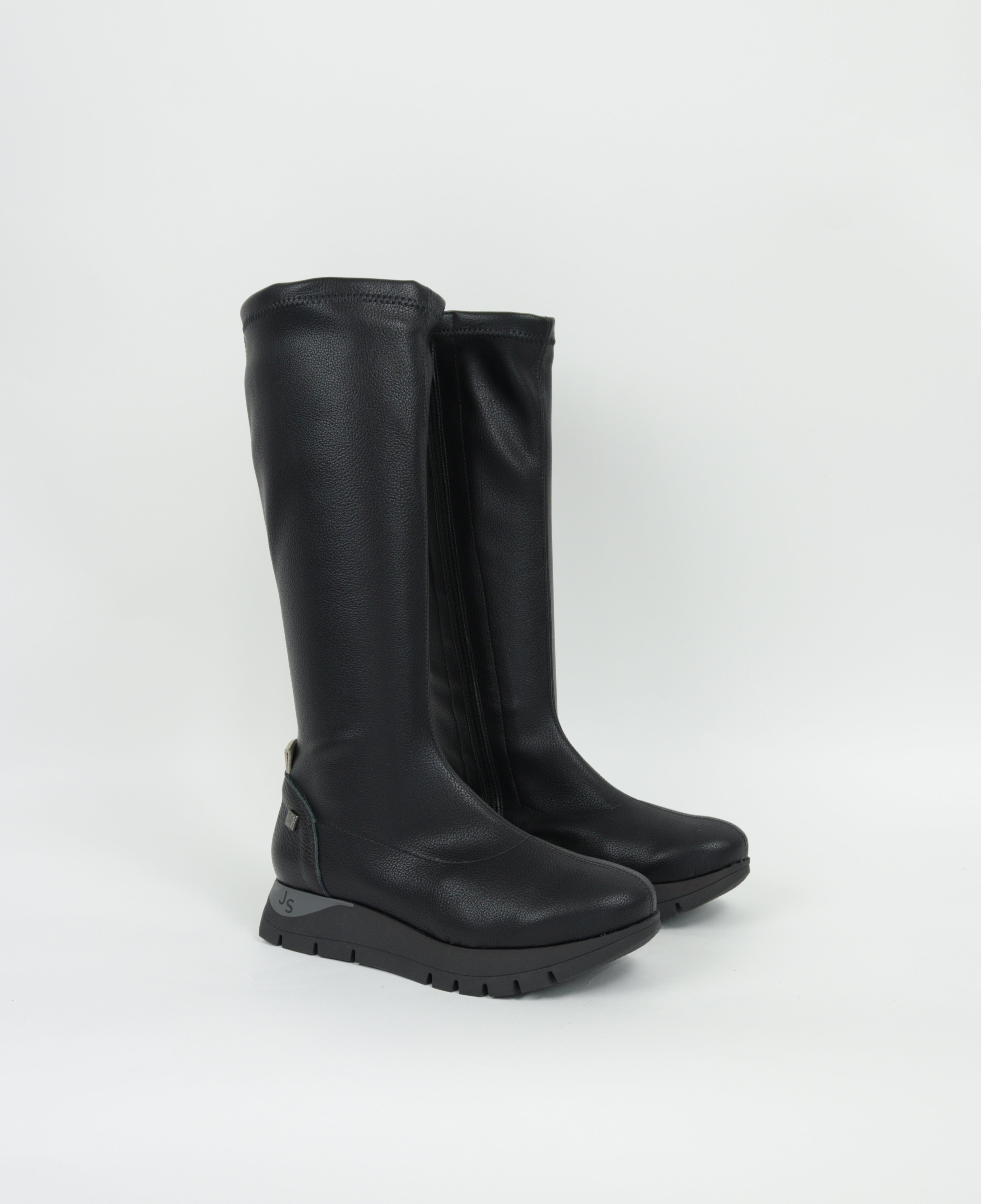 Jose Saenz - 2295 Black Wedge Knee High