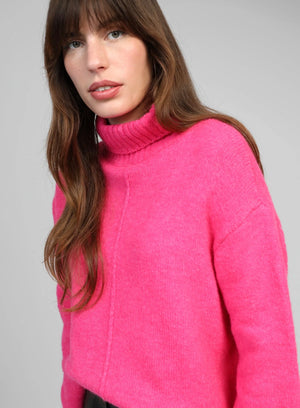 Anna - Pink Turtle Neck Jumper