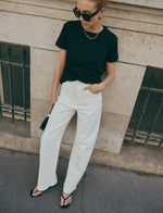 Anna - Cream Barrel Jeans