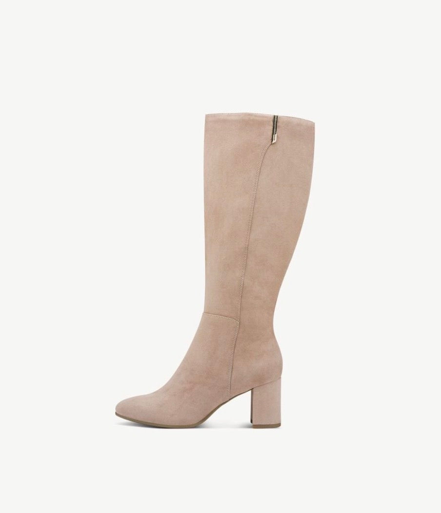 Marco Tozzi - 85502 Beige Suede Knee High Boot