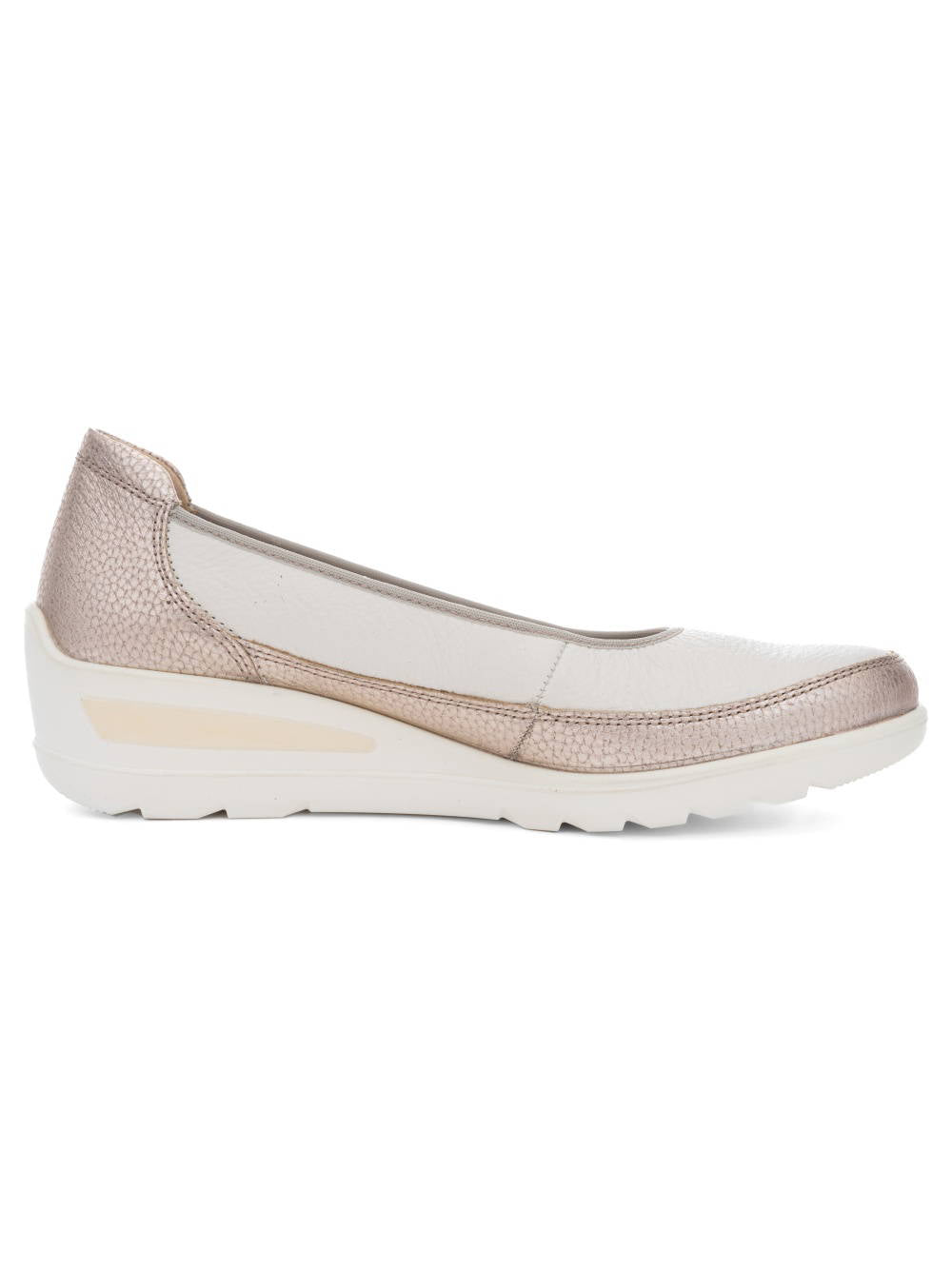 Ara - 50664 Cream and Gold Wedge Shoe