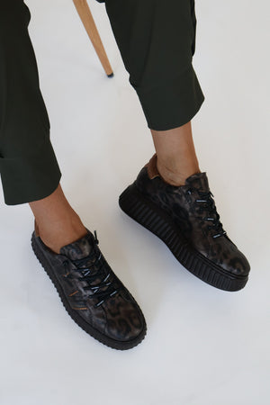 Wonders - A-5201 Leopard Slip On Trainer