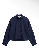 Anna - Navy Cropped Shirt