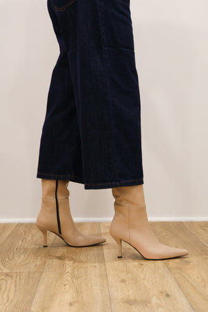 Rachels - Penny8 Beige Leather Knee High
