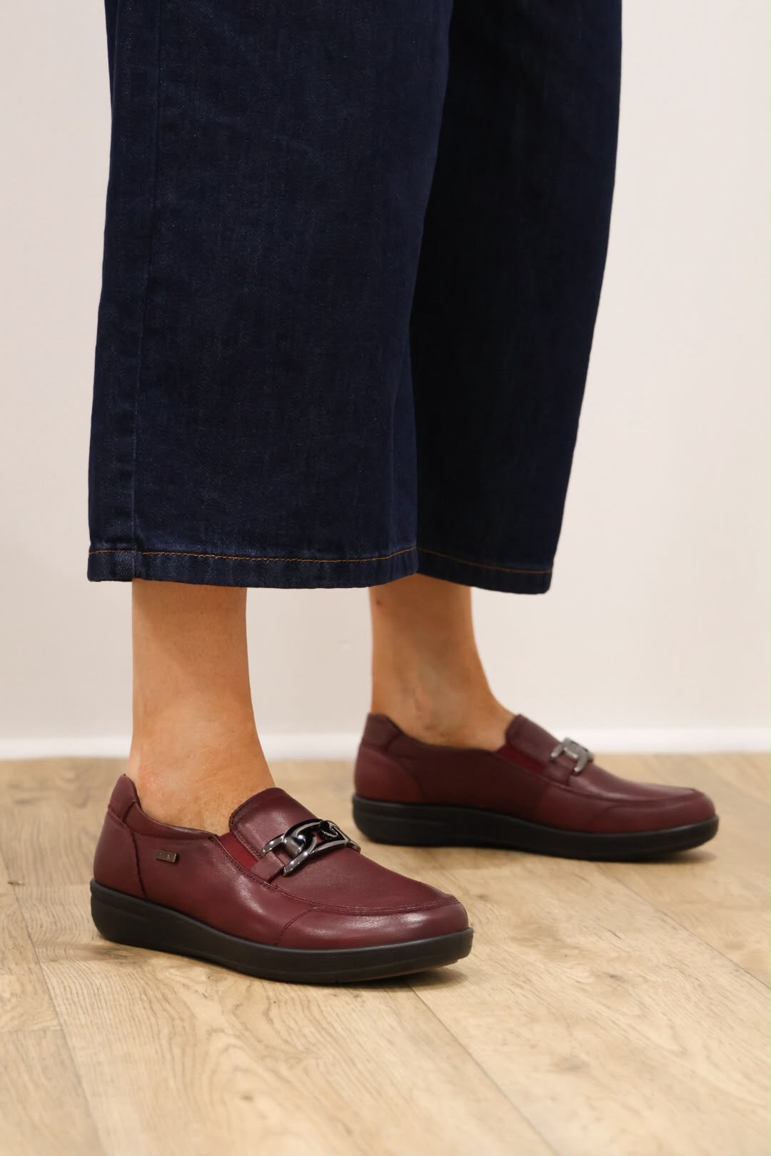 G Comfort - P-6503R Burgundy Waterproof Wedge Loafer