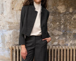 Anna - Charcoal Cropped Blazer
