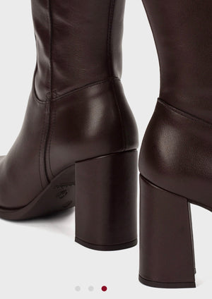 Wonders -M-5443 Brown Leather Knee High Boot