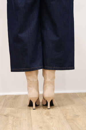 Rachels - Penny8 Beige Leather Knee High