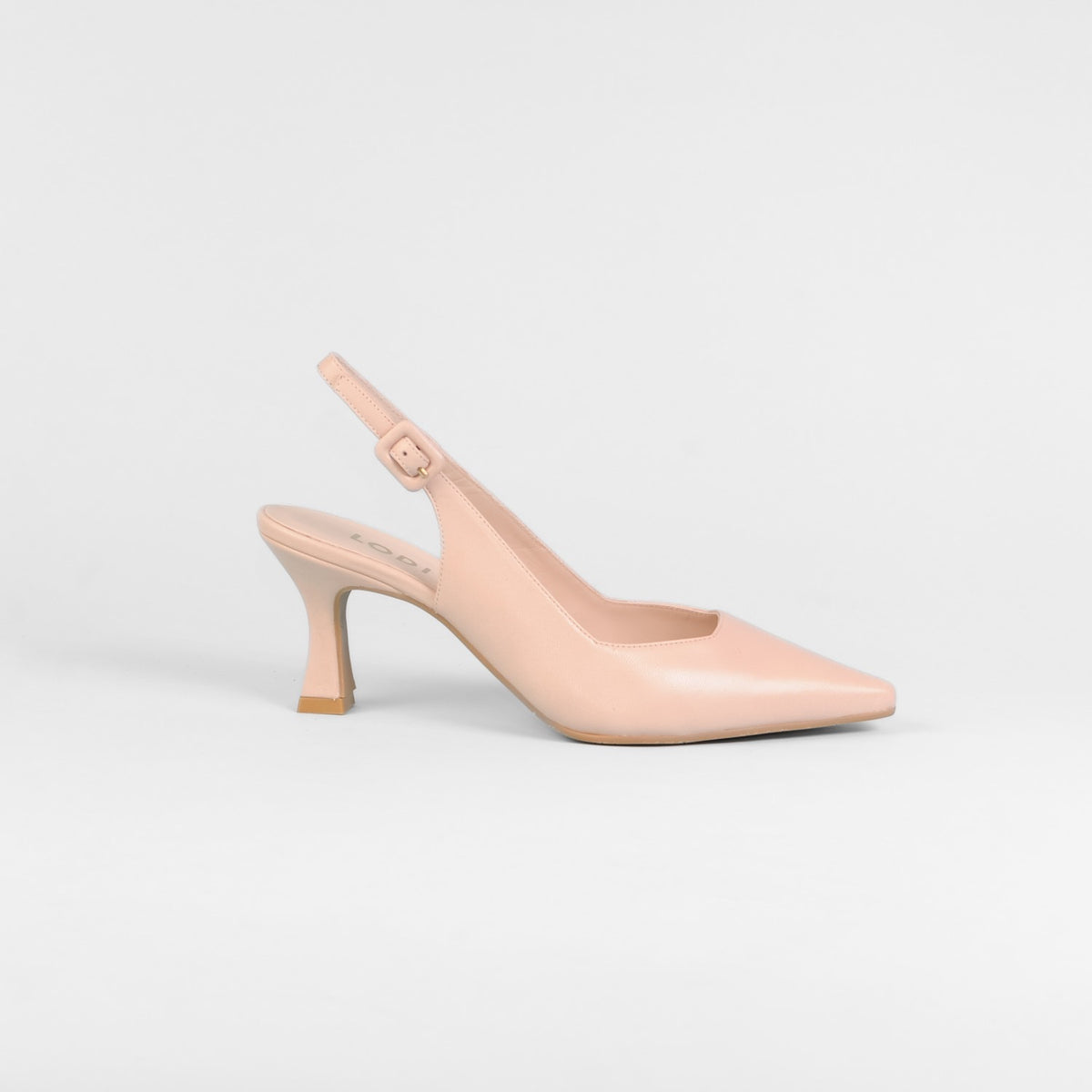 Lodi - Juco Blush Leather Kitten Heel Sling Black