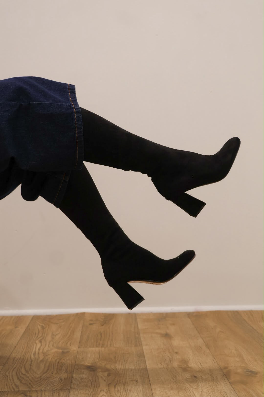Xti - 146387 Black Sock Knee High Boot