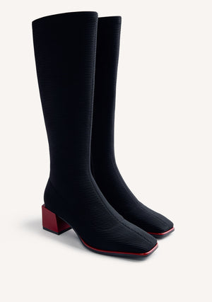 Gioseppo - 80684 Black Sock Knee High