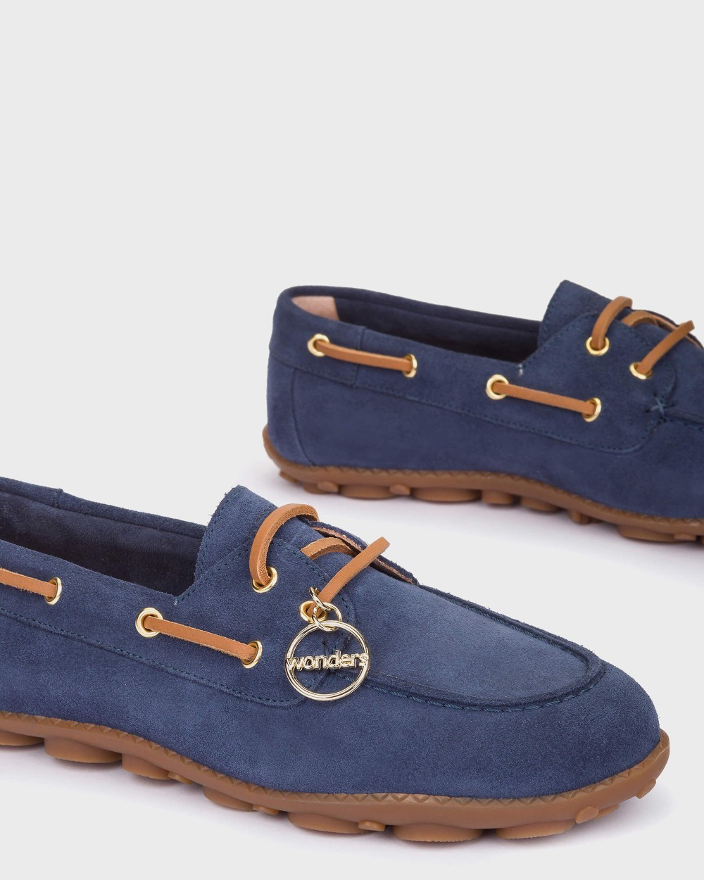 Wonders - AP-2104 Navy/Blue Boat Shoe