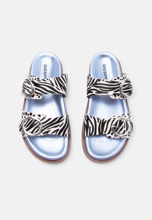 Gioseppo - Carney White/Black Print Slider