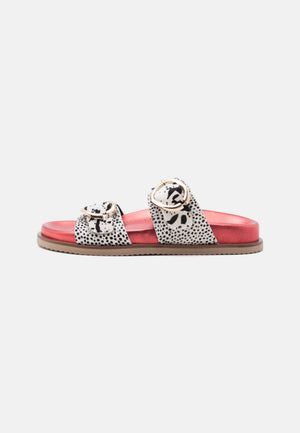 Gioseppo - Carney Red Animal Print Slider