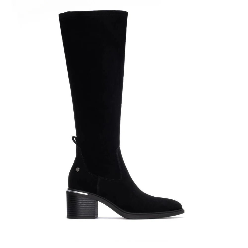 Carmela - 162646 Black Suede Sock Boot