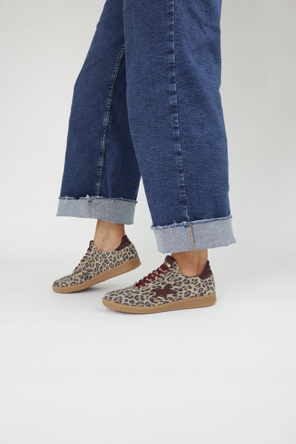 Méliné - 525R Leopard & Burgundy Trainer