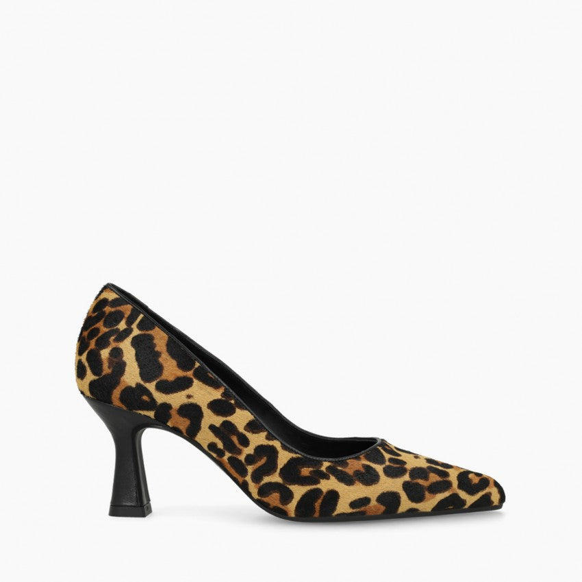 Lodi - Genoma Leopard Kitten Heel Court Shoe