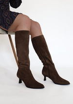 Unisa - Leeds Brown Kitten Heel Knee High