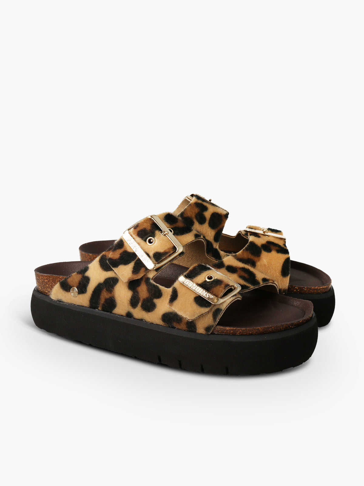 Genuins - Honolulu Leopard Platform Slide