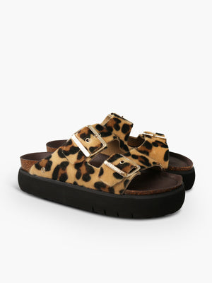 Genuins - Honolulu Leopard Platform Slide