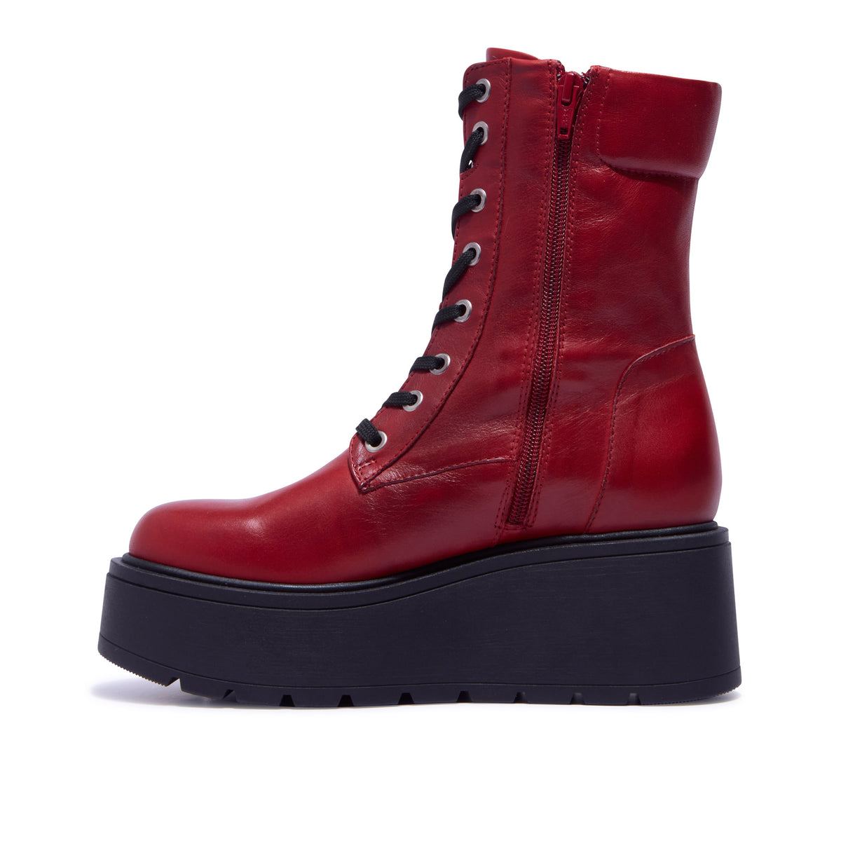 Carl Scarpa - Sabbati Red Platform Biker Boot