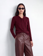 Anna - Burgundy Bow Jumper