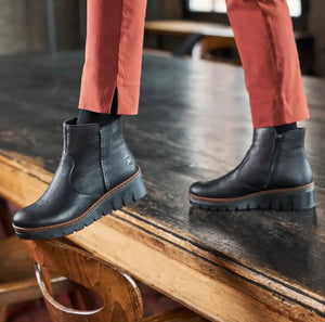Rieker - X9165 Black Wedge Ankle Boot