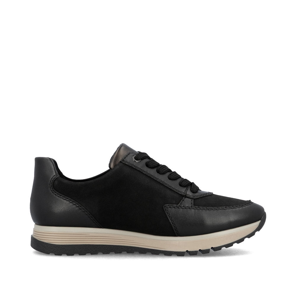 Rieker - 49010 Black/Bronze Zip Trainer