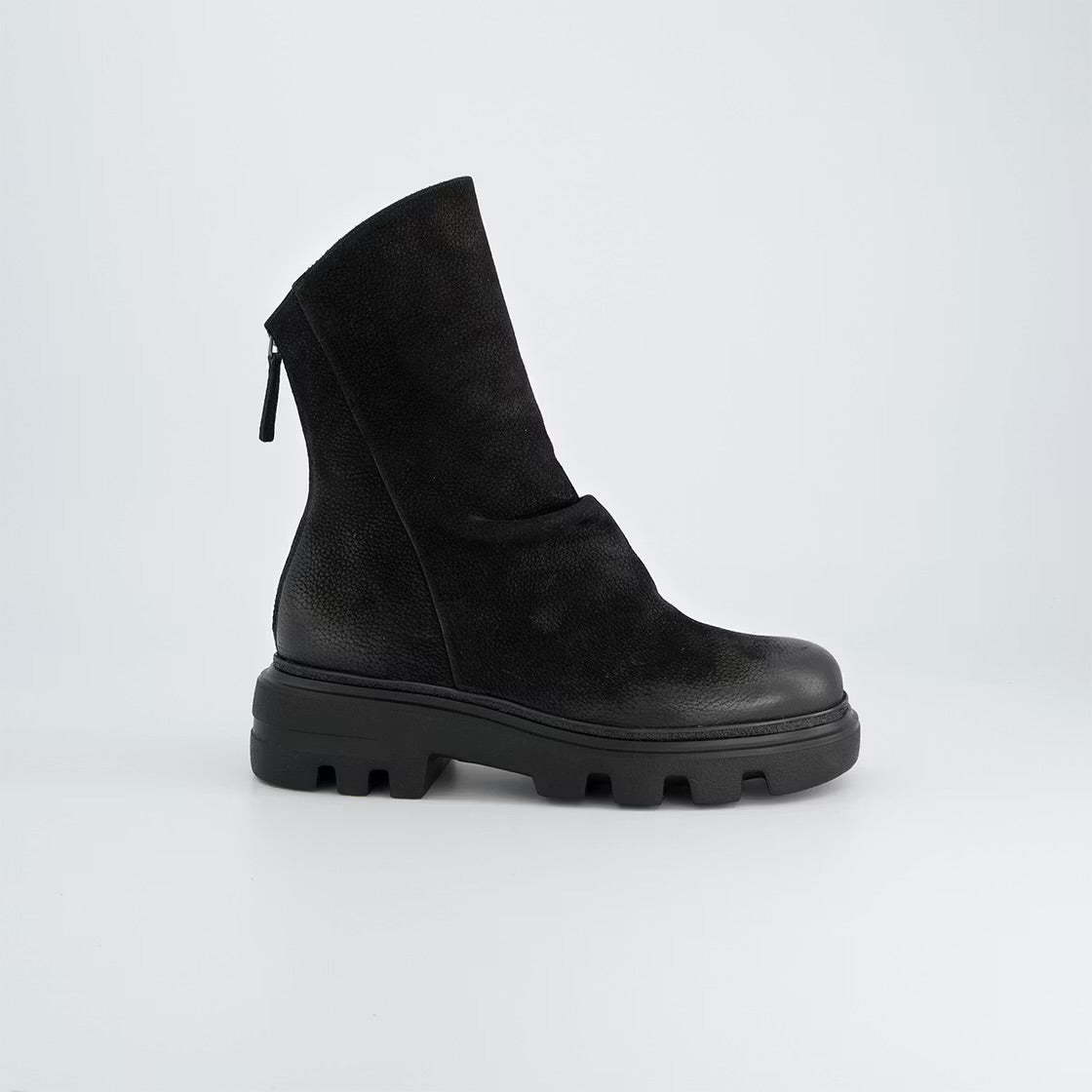 Paul Green - 8253 Black Nubuck Ankle Boot