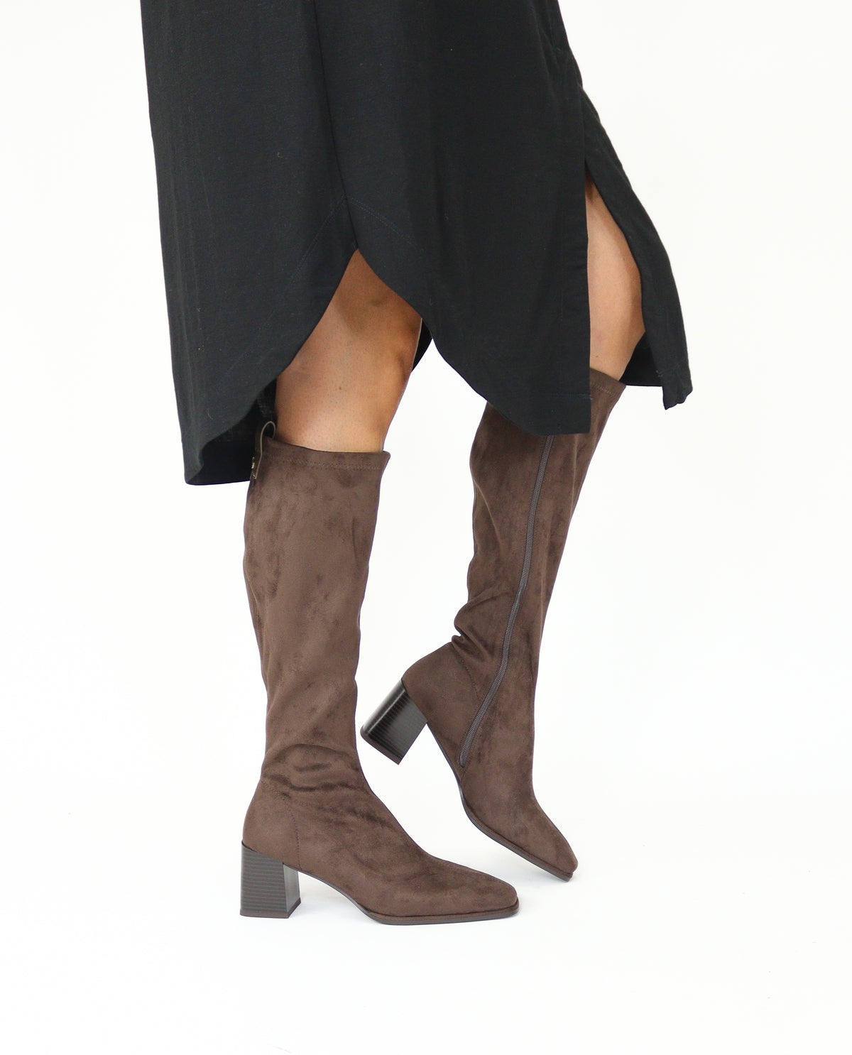 Lodi - Halbor Brown Suede Knee High Boot