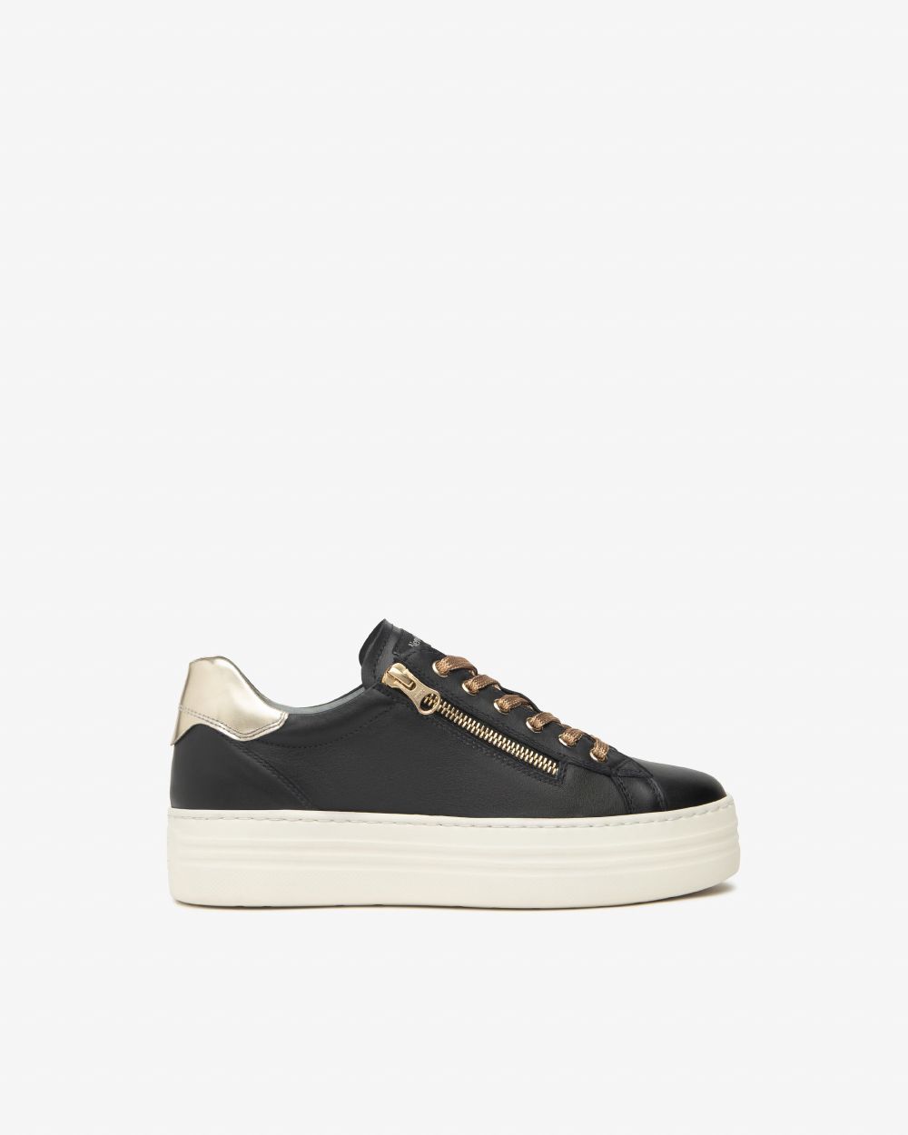 NeroGiardini - I514185D Black Zip Platform Trainer