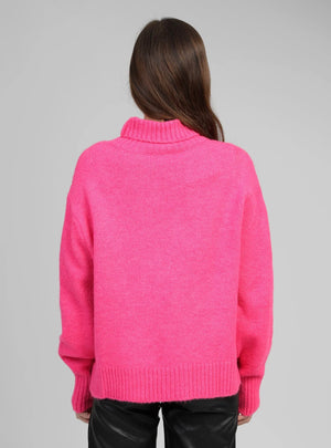 Anna - Pink Turtle Neck Jumper