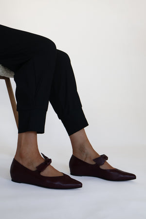 Wonders - A-3840 Burgundy Wedge Mary Jane