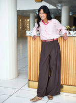 Black Colour - BCDavina Brown Wide Leg Trousers