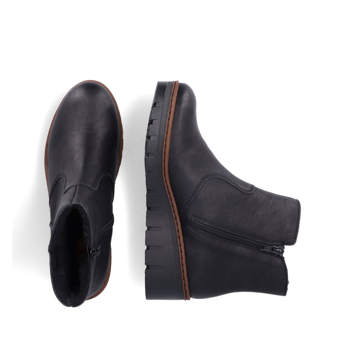 Rieker - X9165 Black Wedge Boot
